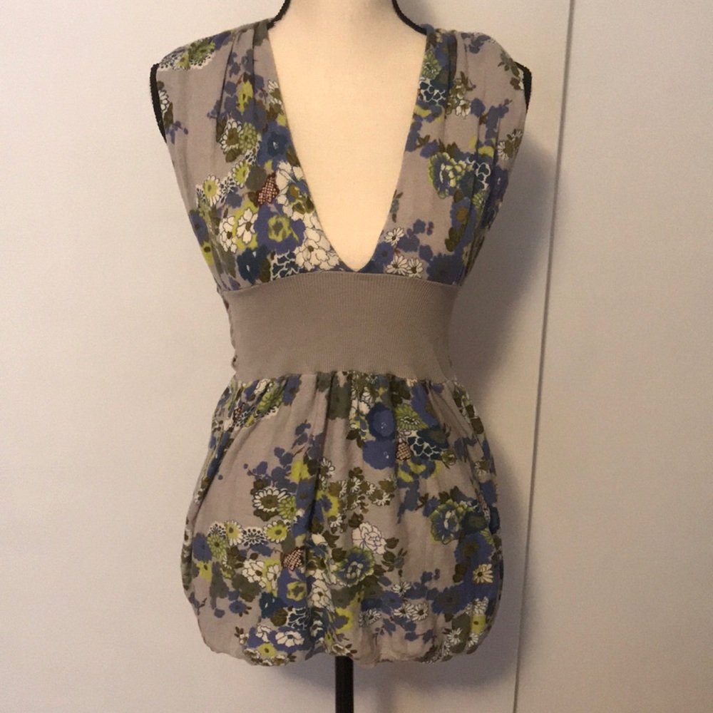 NWOT Free People floral tunic/tank SZ Medium